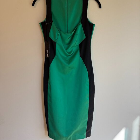 Just Cavalli Green Colorblock Sleeveless Bodycon Dress, Size IT 38, Small - Picture 2 of 10